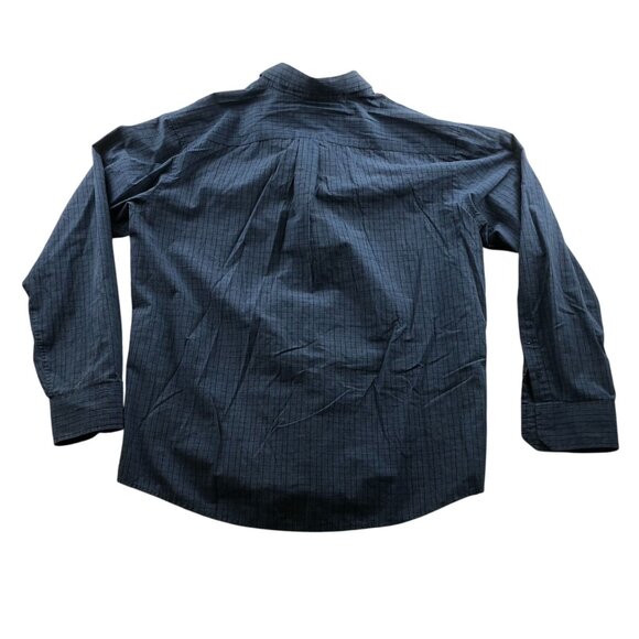 Dockers Mens Shirt Size XL Long Sleeve Button Up Blue Plaid Casual Classic Y2K - Picture 2 of 9